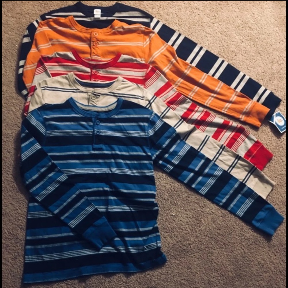 Boys 5pc Top Bundle XL 16/18 Long Sleeve
